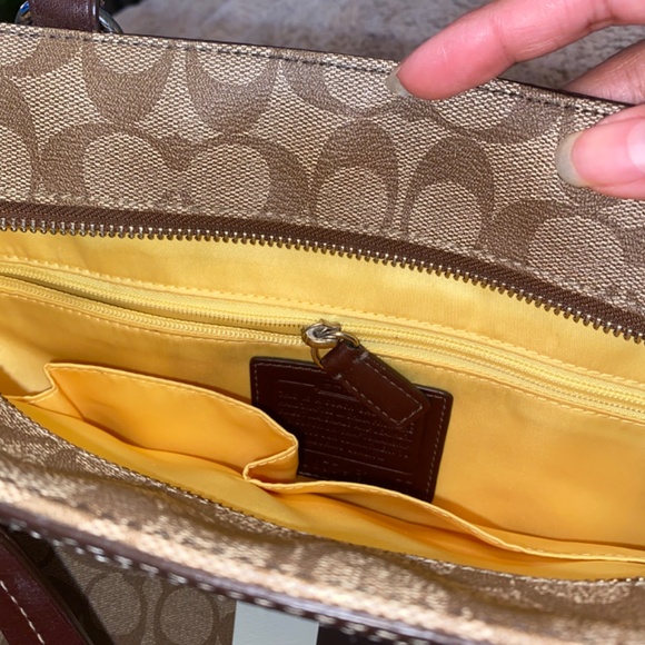 New COACH SIGNATURE HERITAGE STRIPE TOTE 14477 - Picture 12 of 15